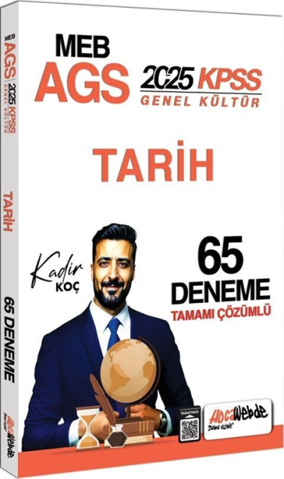 2025 MEB AGS KPSS Tarih Tamamı Çözümlü 65 Deneme Sınavı HocaWebde Yayınları Zeta Fotokopi