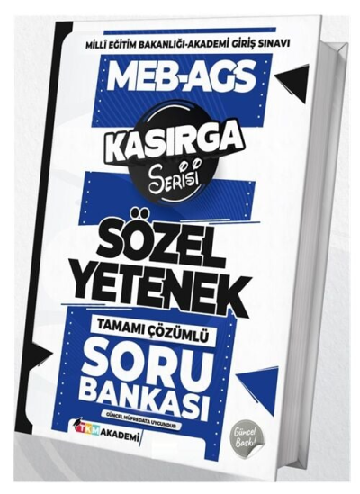 MEB-AGS Sözel Yetenek Kasırga Soru Bankası Çözümlü TKM Akademi Zeta Fotokopi