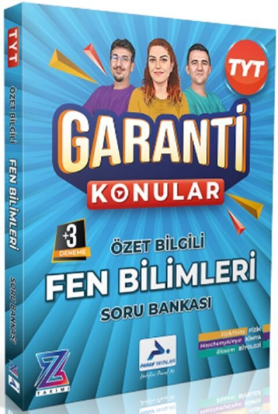 Z Takımı TYT Fen Bilimleri Garanti Konular Soru Bankası Paraf Yayınları Zeta Fotokopi