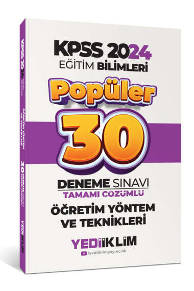 Öğretim Yöntem ve Teknikleri Popüler Tamamı Çözümlü 30 Deneme Zeta Fotokopi