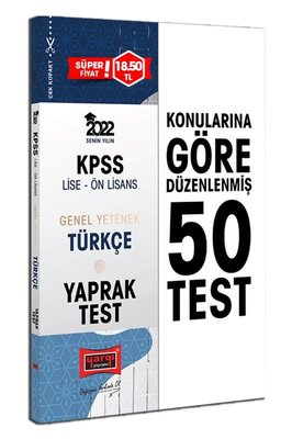 KPSS Lise Ön Lisans Genel Yetenek Türkçe Yaprak Test Zeta Fotokopi