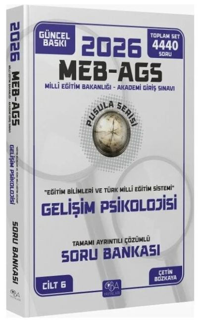 2026 MEB-AGS Eğitim Bilimleri Gelişim Psikolojisi Soru Bankası Çözümlü Pusula Serisi CBA Yayınları Zeta Fotokopi