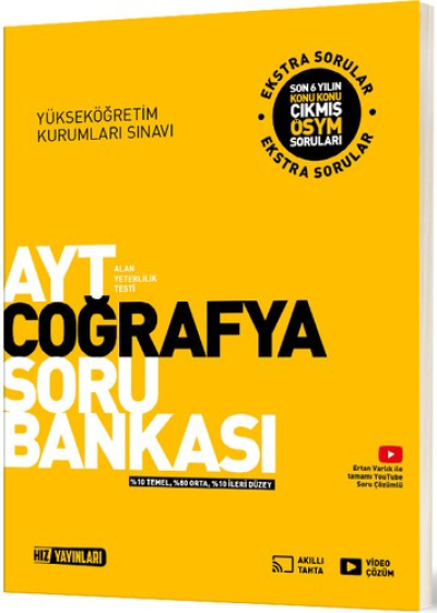 AYT Coğrafya Soru Bankası Hız Yayınları Zeta Fotokopi