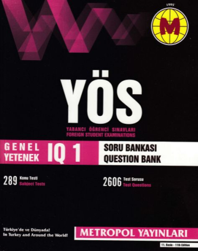 Metropol YÖS IQ Soru Bankası 1 (Yeni) Zeta Fotokopi