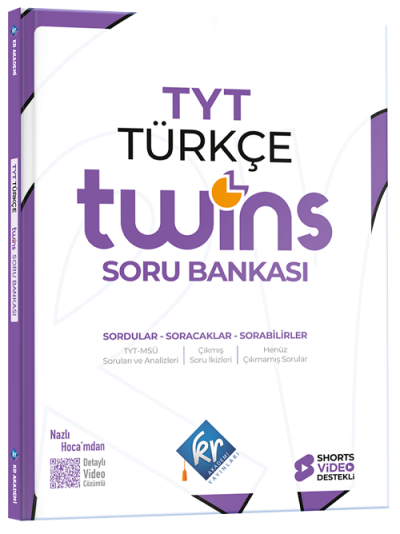 YKS TYT Türkçe Twins Soru Bankası Çözümlü KR Akademi Zeta Fotokopi