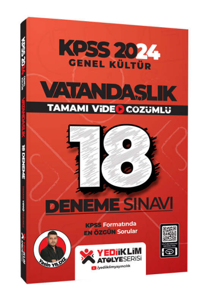 VATANDAŞLIK 18 DENEME TAMAMI VİDEO ÇÖZÜMLÜ ATÖLYE SERİSİ Zeta Fotokopi