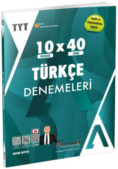 TYT Türkçe 10 x 40 Branş Denemeleri Alternatif Yayınları Zeta Fotokopi