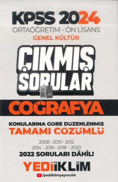 COĞRAFYA KONULARINA GÖRE DÜZENLENMİŞ 2008-2022 ÇIKMIŞ SORULAR TAMAMI ÇÖZÜMLÜ Zeta Fotokopi
