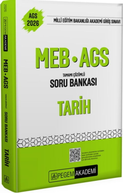 2026 MEB AGS Tarih Tamamı Çözümlü Soru Bankası Pegem Yayınları Zeta Fotokopi