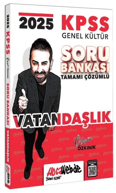 2025 KPSS Genel Kültür Vatandaşlık Tamamı Çözümlü Soru Bankası HocaWebde Yayınları