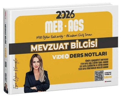 2026 MEB-AGS Mevzuat Bilgisi Video Ders Notları Hoca Kafası Yayınları Zeta Fotokopi
