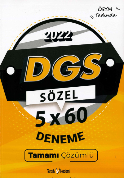 DGS SÖZEL 5x60 DENEME ÇÖZÜMLÜ Zeta Fotokopi