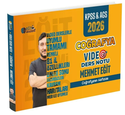 2026 MEB AGS KPSS Coğrafya Video Ders Notları Mehmet Eğit Zeta Fotokopi