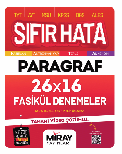 Sıfır Hata Paragraf 16 Deneme Miray Yayınları Zeta Fotokopi