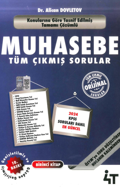 4T Yayınları Muhasebe Çıkmış Sorular 1. Kitap Alican Dovletov Zeta Fotokopi