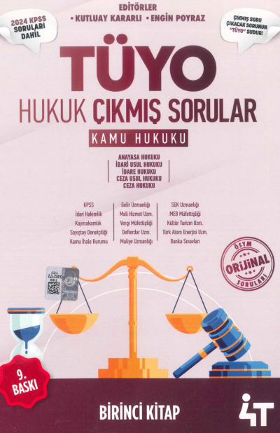 Tüyo Hukuk Çıkmış Sorular (Kamu Hukuku) 2024 KPSS Soruları Dahil Zeta Fotokopi