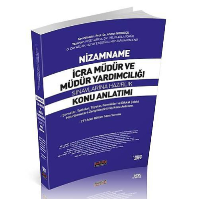 NİZAMNAME İCRA MÜDÜRLÜĞÜ KONU ANLATIMI Zeta Fotokopi