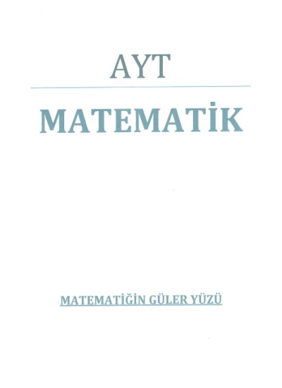 Matematiğin Güler Yüzü AYT Video Ders Notları Zeta Fotokopi