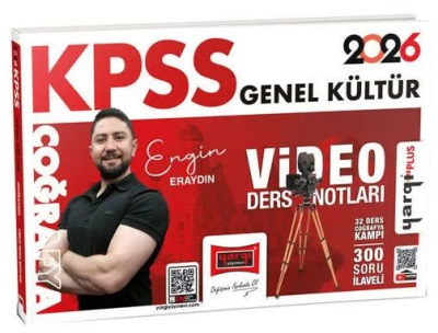 2026 KPSS Genel Kültür Coğrafya Video Ders Notları (Engin Eraydın) Yargı Yayınları Zeta Fotokopi