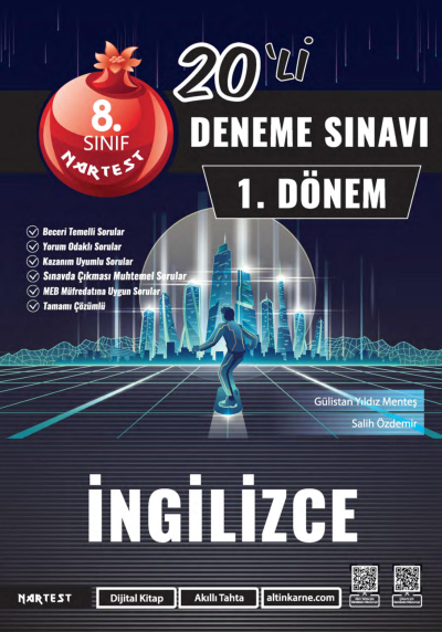 8. Sınıf 1. Dönem Mod 20 İngilizce Deneme Sınavı Nartest Yayınları