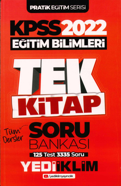 PRATİK EĞİTİM SERİSİ EĞİTİM BİL. TÜM DERSLER TEK KİTAP SORU BANKASI 3335 SORU Zeta Fotokopi