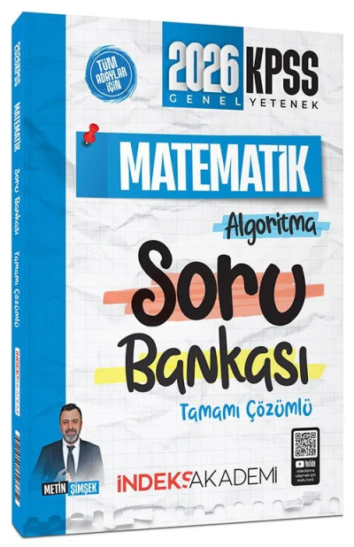 2026 KPSS Matematik Algoritma Soru Bankası Çözümlü Metin Şimşek İndeks Akademi Yayıncılık Zeta Fotokopi
