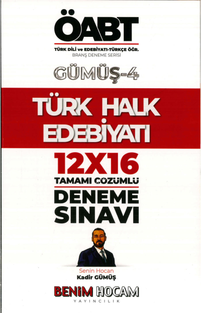 TÜRK HALK EDEBİYATI GÜMÜŞ-4 12x16 TAMAMI ÇÖZÜMLÜ DENEME Zeta Fotokopi