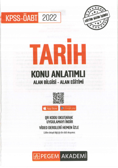 TARİH KONU ANLATIMI ALAN BİLGİSİ - ALAN EĞİTİMİ Zeta Fotokopi