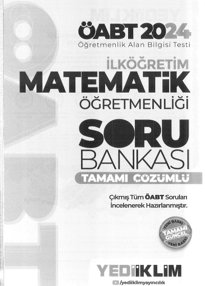 İLKÖĞRETİM MATEMATİK ÖĞRETMENLİĞİ SORU BANKASI TAMAMI ÇÖZÜMLÜ Zeta Fotokopi