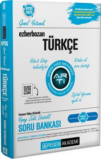 2025 Ezberbozan KPSS Genel Yetenek Genel Kültür Türkçe Soru Bankası Pegem Yayınları