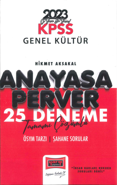 ANAYASA PERVER 25 DENEME TAMAMI ÇÖZÜMLÜ Zeta Fotokopi