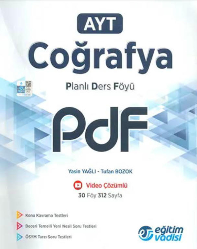 AYT Coğrafya Planlı Ders Föyü PDF Eğitim Vadisi Yayınları Zeta Fotokopi
