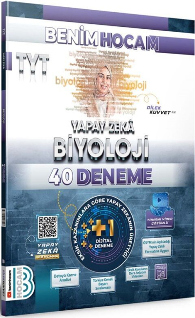 2025 TYT Yapay Zeka Biyoloji 40 Deneme Benim Hocam Yayınları Zeta Fotokopi