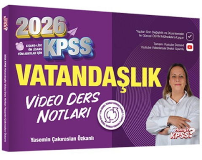 2026 KPSS Vatandaşlık Video Ders Notları Tüm Adaylar İçin Yasemin Özkanlı Hangi KPSS Zeta Fotokopi