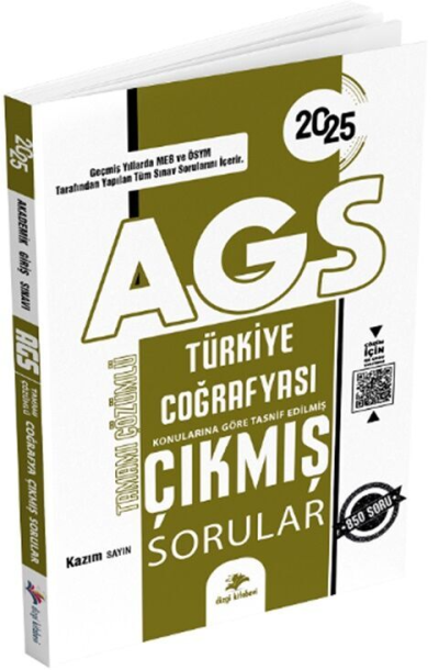 2025 MEB AGS Türkiye Coğrafyası Video Çözümlü Çıkmış Sorular Kazım Sayın Dizgi Kitap Zeta Fotokopi
