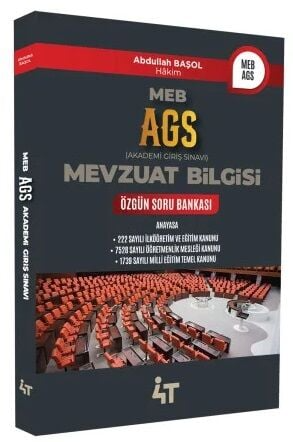 2025 MEB AGS Mevzuat Bilgisi Özgün Soru Bankası 4T Yayınları Zeta Fotokopi