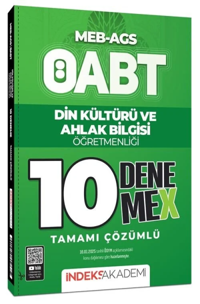 2025 ÖABT MEB-AGS Din Kültürü ve Ahlak Bilgisi 10 DenemeX Çözümlü İndeks Akademi Zeta Fotokopi