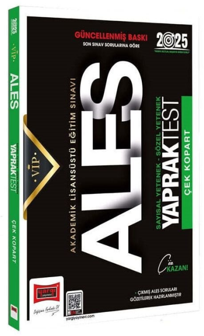 2025 ALES Vip Sayısal-Sözel Yetenek Çek Kopart Yaprak Test Yargı Yayınları Zeta Fotokopi