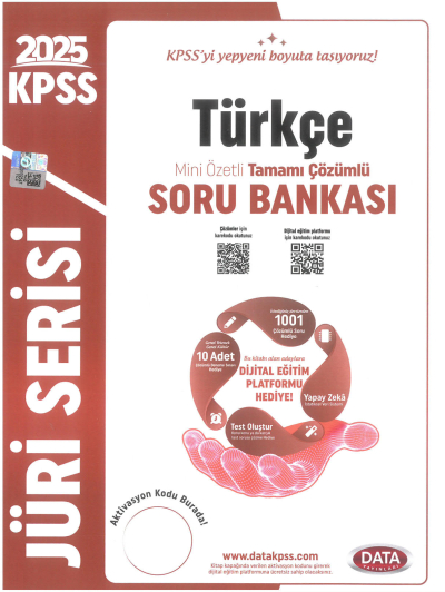 2025 KPSS Türkçe Jüri Serisi Mini Özetli Tamamı Çözümlü Soru Bankası Data Yayınları Zeta Fotokopi