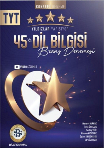TYT Dil Bilgisi Yıldızlar Yarışıyor 45 li Branş Denemesi Bilgi Sarmal Zeta Fotokopi