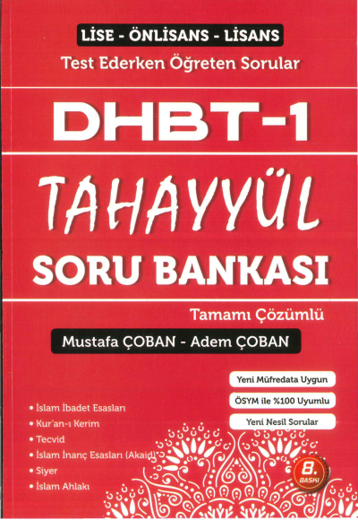 TAHAYYÜL SORU BANKASI TAMAMI ÇÖZÜMLÜ DHBT-1 Zeta Fotokopi