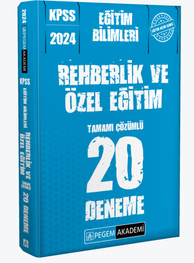 2024 KPSS Eğitim Bilimleri Rehberlik ve Özel Eğitim 20 Deneme Zeta Fotokopi