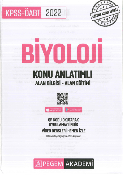 BİYOLOJİ KONU ANLATIMI ALAN BİLGİSİ - ALAN EĞİTİMİ Zeta Fotokopi