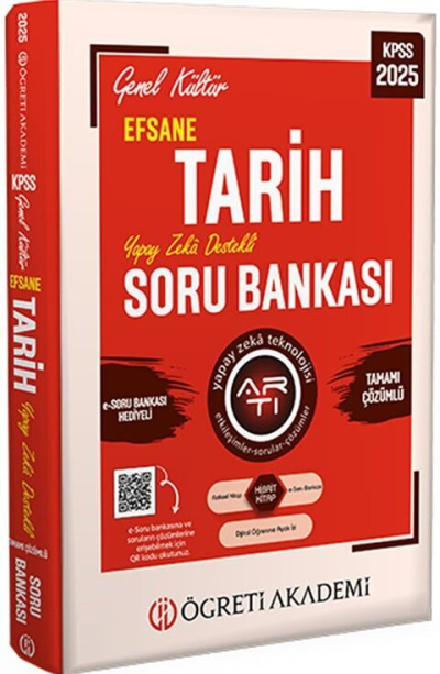 2025 KPSS Genel Kültür Efsane Tarih Tamamı Çözümlü Soru Bankası Öğreti Akademi Yayınları