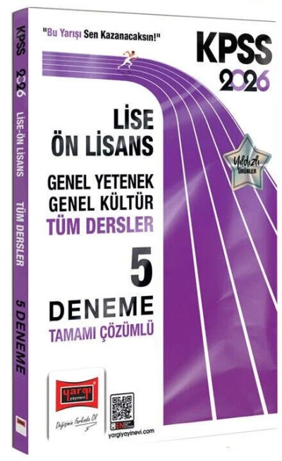 2026 KPSS Genel Kültür Genel Yetenek Lise Ön Lisans Tüm Dersler Tamamı Çözümlü 5 Deneme Yargı Yayınları