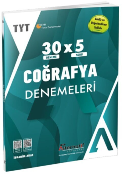Alternatif Yayınları TYT Coğrafya 30 x 5 Branş Denemeleri Zeta Fotokopi
