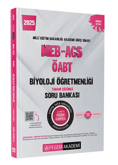 2025 MEB-AGS-ÖABT Biyoloji Tamamı Çözümlü Soru Bankası Pegem Yayınları Zeta Fotokopi