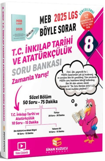 8. Sınıf LGS T.C. İnkılap Tarihi ve Atatürkçülük Soru Bankası Sinan Kuzucu Zeta Fotokopi
