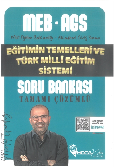 MEB-AGS Eğitimin Temelleri ve Türk Milli Eğitim Sistemi Soru Bankası Çözümlü Hoca Kafası Yayınları Zeta Fotokopi