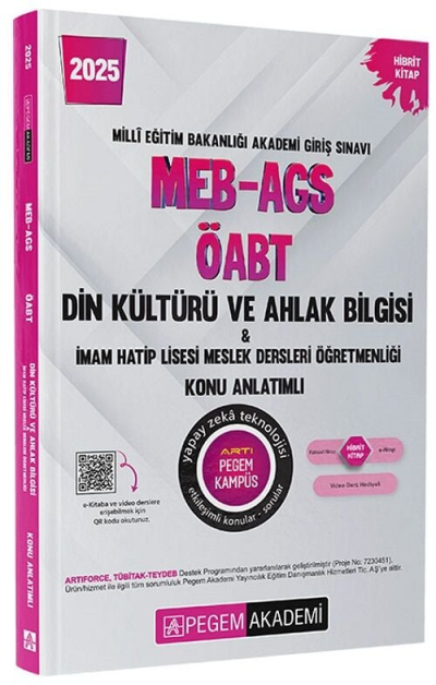 2025 MEB-AGS-ÖABT Din Kültürü ve Ahlak Bilgisi-İmam Hatip Lisesi Mes.Lisesi Öğretmenliği Konu Anlatımlı Pegem Akademi Yayıncılık Zeta Fotokopi